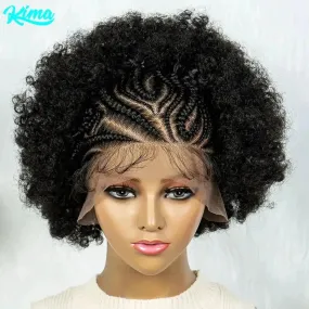 13x6 Lace Front Braided Wigs Africa Wig Synthetic Lace Front Wig With Baby Hair For Black Women Wig Kinky Curly Hair Wigs 13x6 Lace Front Braided Wigs Africa Wig Synthetic Lace Front Wig With Baby Hair For Black Women Wig Kinky Curly Hair Wigs