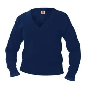 2120 V-Neck Long Sleeve Pullover Sweater In 100% Cotton 2120 V-Neck Long Sleeve Pullover Sweater In 100% Cotton
