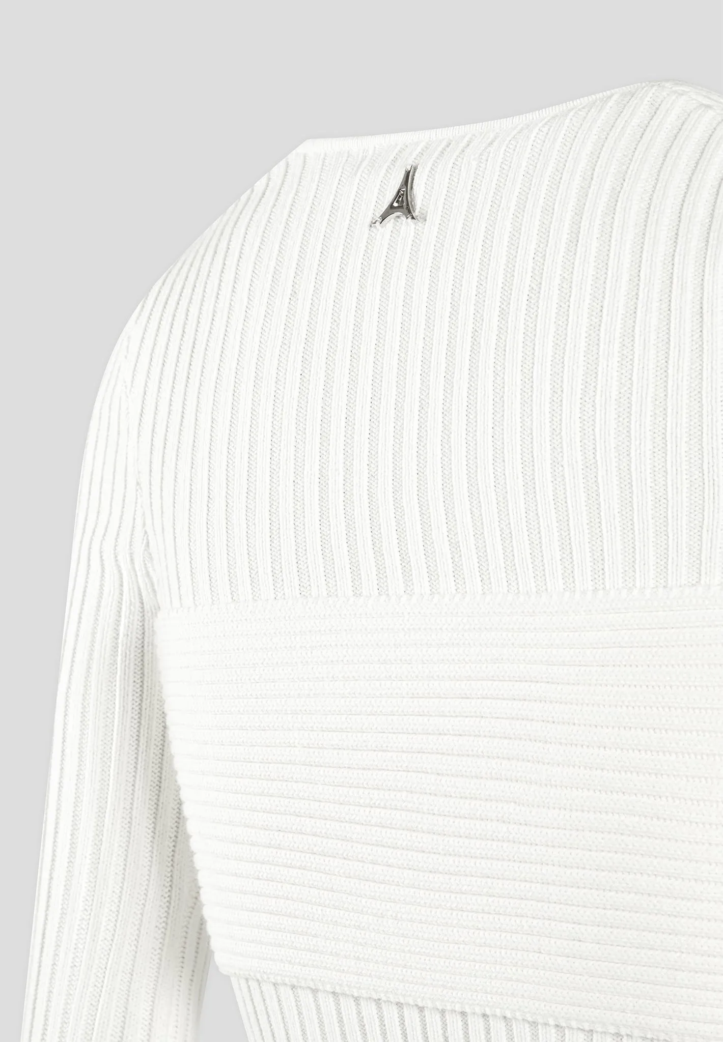3-In-1 Knit Overlay Bandeau Cardigan - Off White