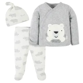 3-Piece Baby Boys Bear Take-Me-Home Set 3-Piece Baby Boys Bear Take-Me-Home Set