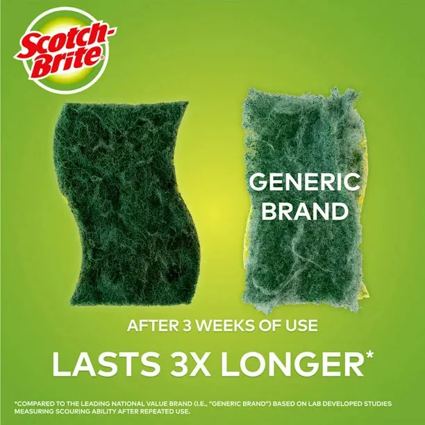 3M Scotch Brite Heavy Duty Sponge 9 Units   Scrubbing sponges with high resistance. Suitable for powerful scrubbing to remove adhering dirt-277123