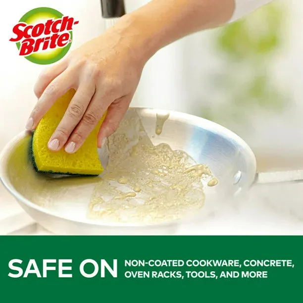 3M Scotch Brite Heavy Duty Sponge 9 Units   Scrubbing sponges with high resistance. Suitable for powerful scrubbing to remove adhering dirt-277123