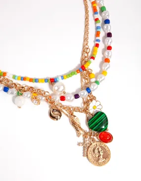 90s Rainbow Layered Necklace 90s Rainbow Layered Necklace