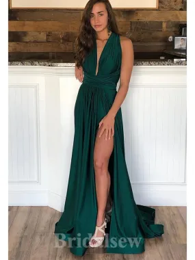 A-line Dark Green Formal Unique Elegant Long Party Evening Prom Dresses PD1282 A-line Dark Green Formal Unique Elegant Long Party Evening Prom Dresses PD1282