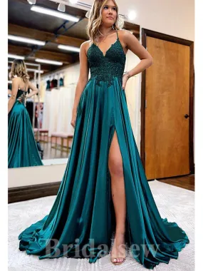 A-line Satin Spaghetti Straps Popular Best Stylish Long Women Evening Prom Dresses PD870 A-line Satin Spaghetti Straps Popular Best Stylish Long Women Evening Prom Dresses PD870