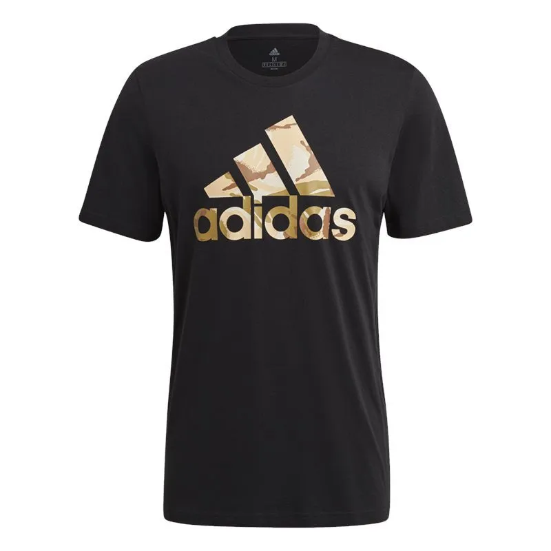 adidas Essentials Camouflage Print Tee - Mens - Black/Aluminium