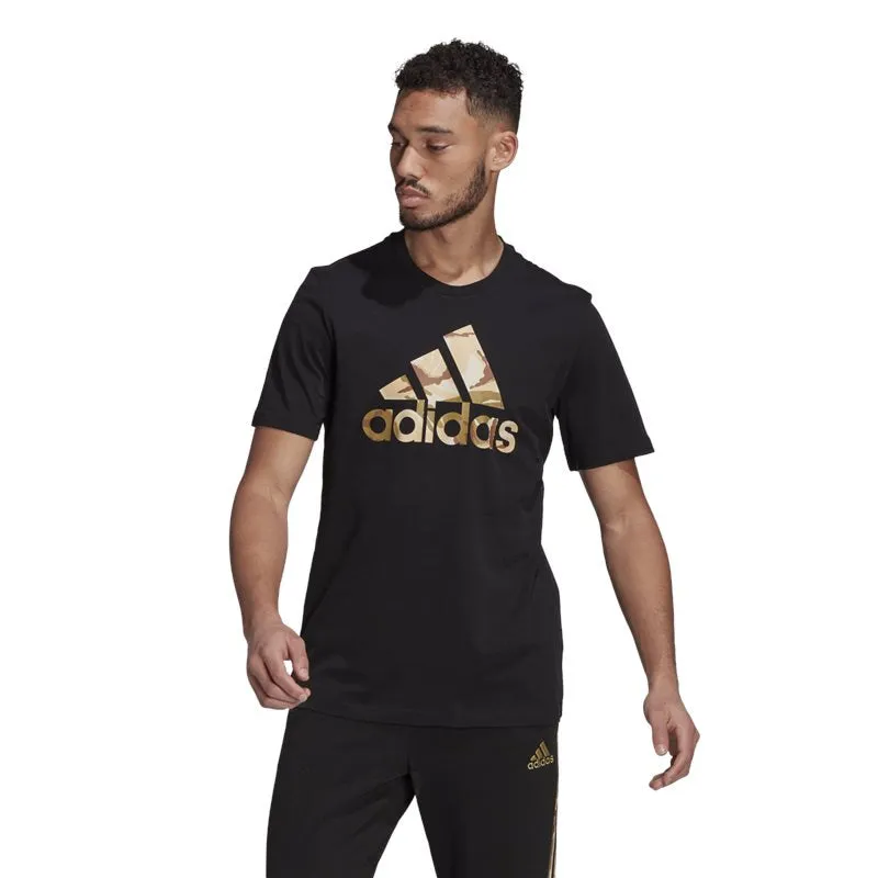 adidas Essentials Camouflage Print Tee - Mens - Black/Aluminium