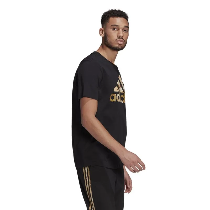 adidas Essentials Camouflage Print Tee - Mens - Black/Aluminium
