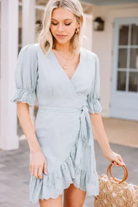 Always Sweet Sage Green Eyelet Wrap Dress Always Sweet Sage Green Eyelet Wrap Dress