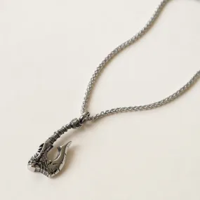 Antique Silver Stainless Steel Anti Tarnish Necklace Pendant Chain For Men Antique Silver Stainless Steel Anti Tarnish Necklace Pendant Chain For Men