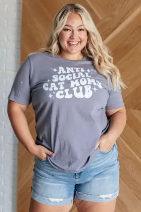 Antisocial Cat Mom Graphic Tee Antisocial Cat Mom Graphic Tee