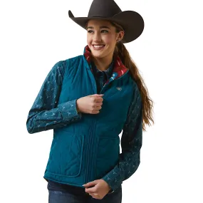 Ariat Womens Dilon Insulated Reversible Vest Deep Lagoon Ariat Womens Dilon Insulated Reversible Vest Deep Lagoon