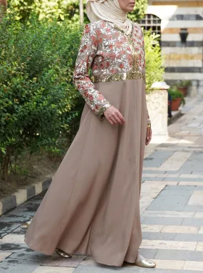 Atiqa Embroidered Abaya Gown Atiqa Embroidered Abaya Gown