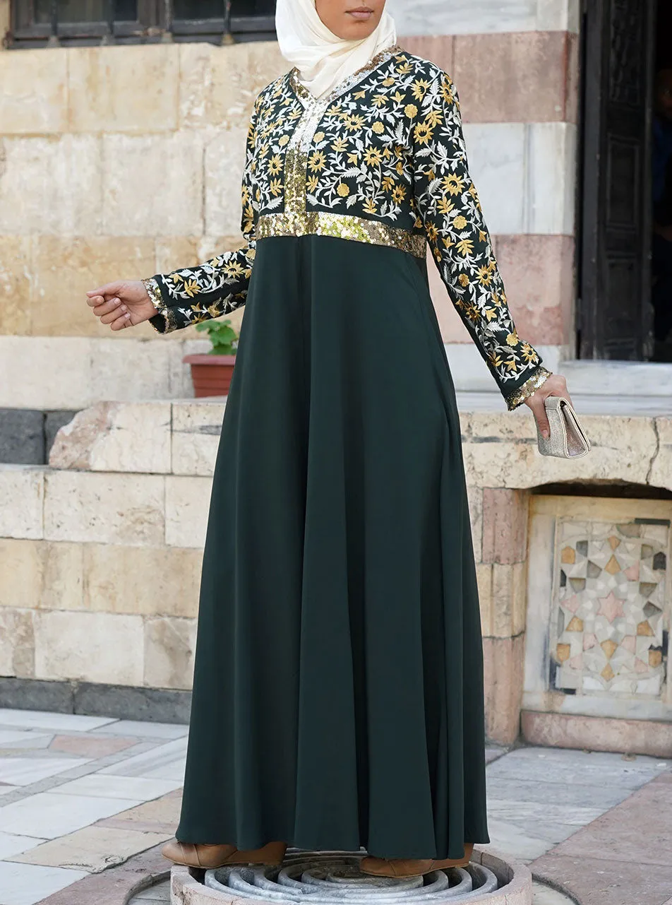 Atiqa Embroidered Abaya Gown