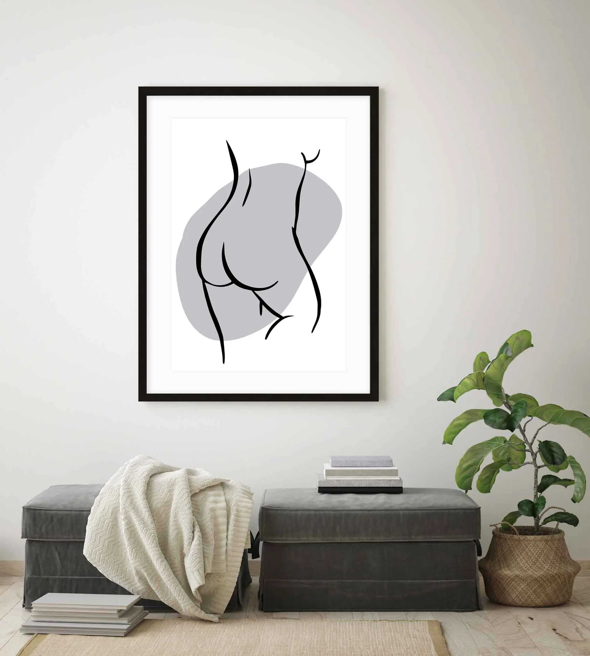 Back Figure Framed Art