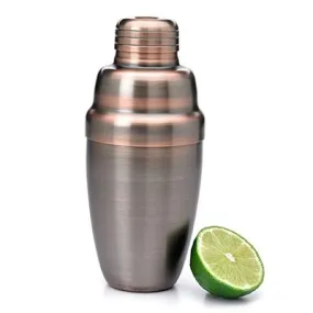 Barfly 17 Oz Heavy Weight 3 Piece Cobbler Cocktail Shaker, Antique Copper Plated Barfly 17 Oz Heavy Weight 3 Piece Cobbler Cocktail Shaker, Antique Copper Plated