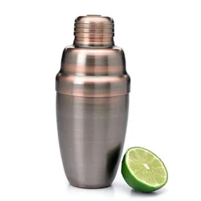Barfly 24 Oz 3-Piece Japanese Cocktail Shaker, Antique Copper Plated Barfly 24 Oz 3-Piece Japanese Cocktail Shaker, Antique Copper Plated
