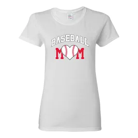Baseball Mom - Baseball, Mom, Women, Sports, Ladies T-Shirt Basic Cotton - White Baseball Mom - Baseball, Mom, Women, Sports, Ladies T-Shirt Basic Cotton - White
