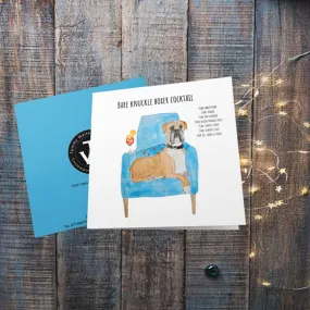 Bear Knuckle Boxer Cocktail Greetings Card Bear Knuckle Boxer Cocktail Greetings Card