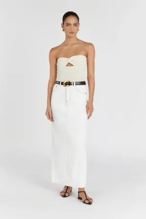 BIANCA CREAM BANDEAU KNIT TOP BIANCA CREAM BANDEAU KNIT TOP