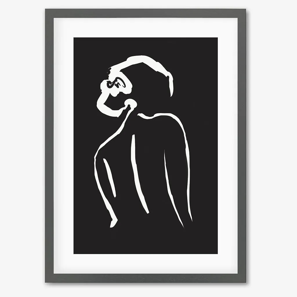 Black & White Nude Drawing Framed Art
