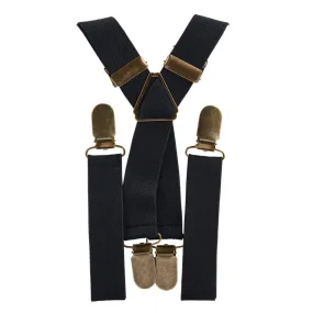 Black Elastic Suspenders Black Elastic Suspenders