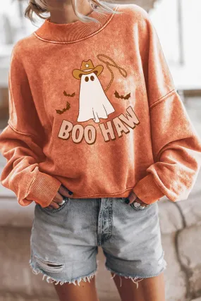 BOO HAW Ghost Graphic Dropped Shoulder Round Neck Sweatshirt BOO HAW Ghost Graphic Dropped Shoulder Round Neck Sweatshirt