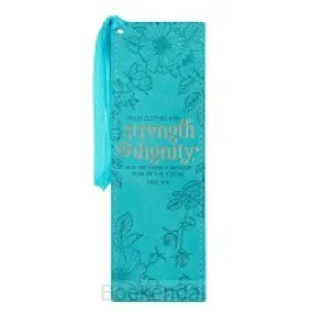 Bookmark Strength & Dignity Teal Faux Leather Bmf121 Bookmark Strength & Dignity Teal Faux Leather Bmf121