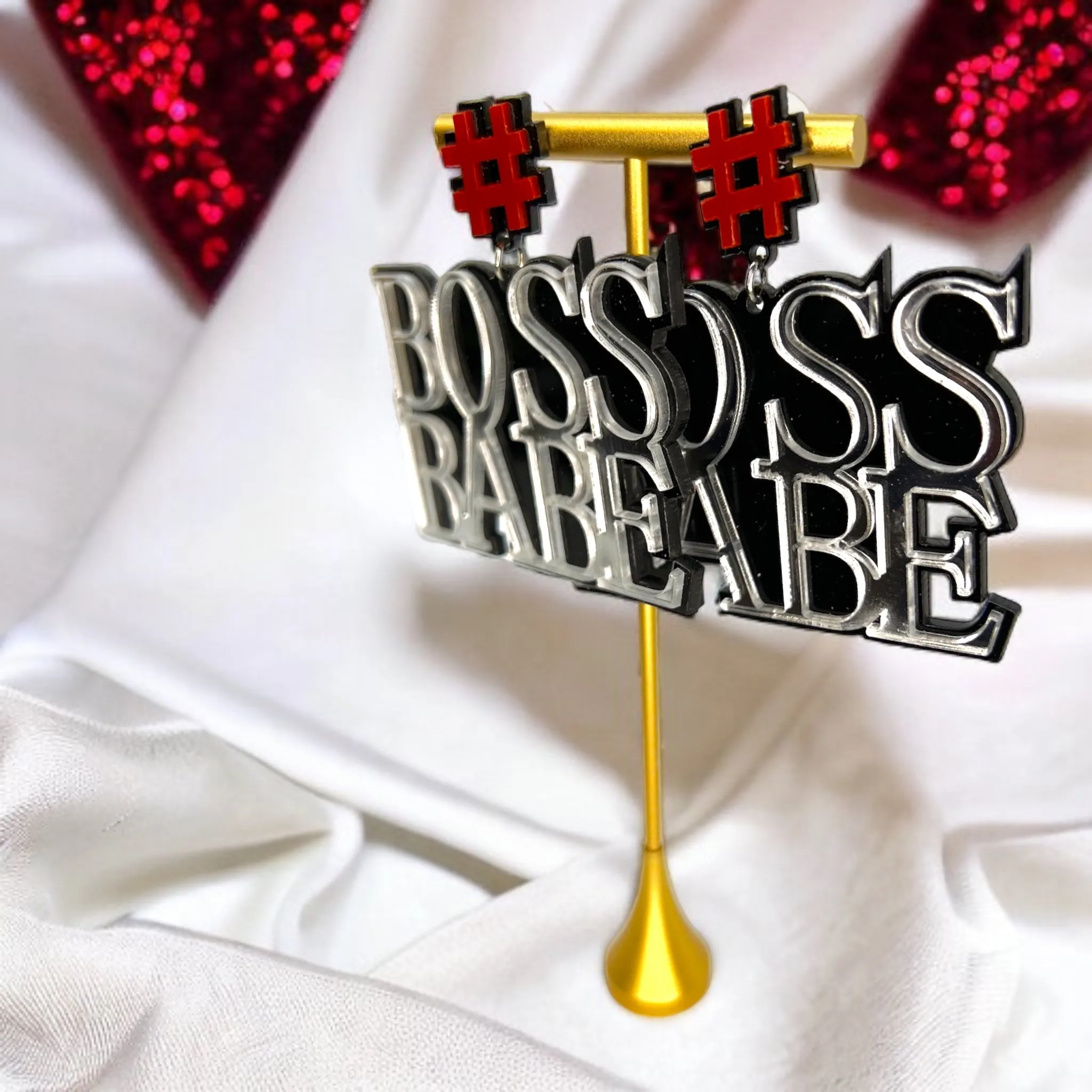 Boss Babe Earrings - Sassy Earrings, Fun Earrings, Sweet and Sassy, Girl Power