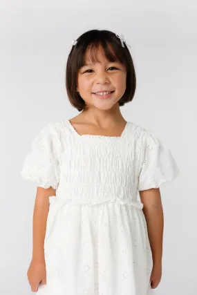 Brass & Roe Ella Girl's Eyelet Neck Dress Brass & Roe Ella Girl's Eyelet Neck Dress