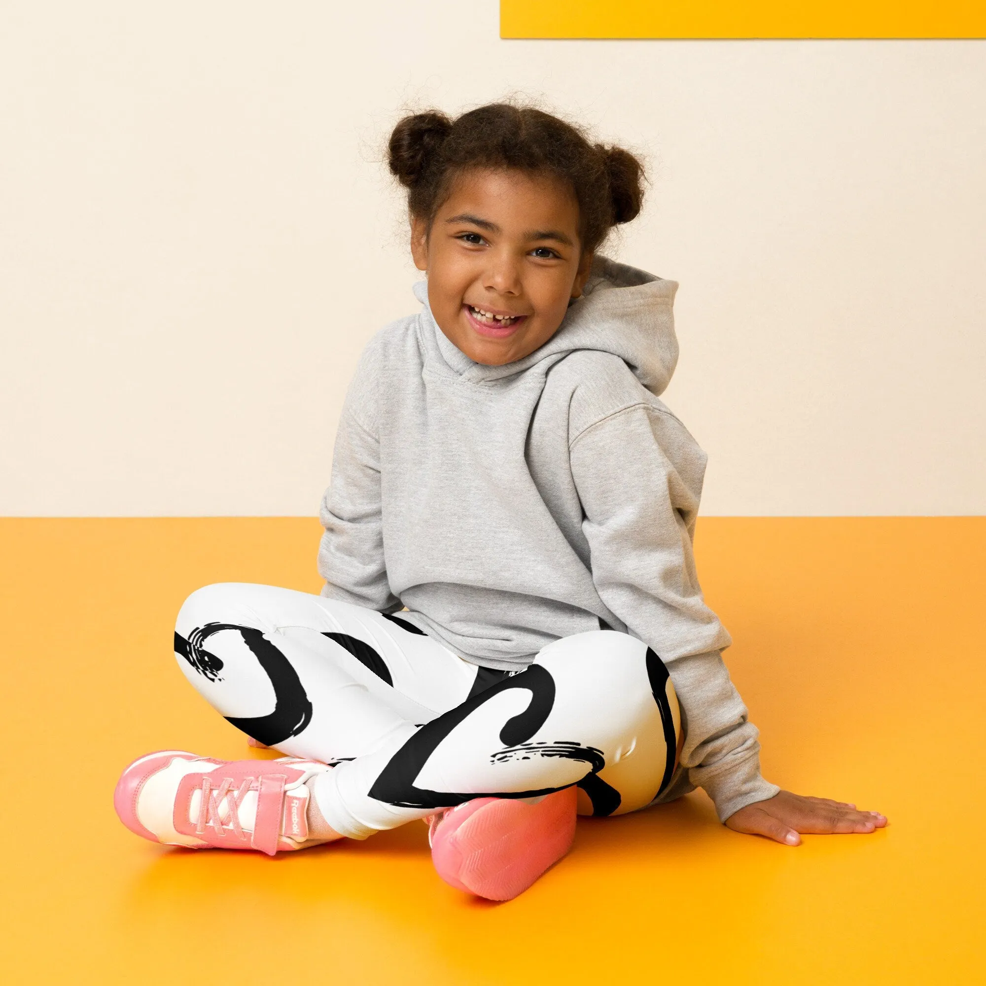 Brush Stroke Hearts Kid's Leggings