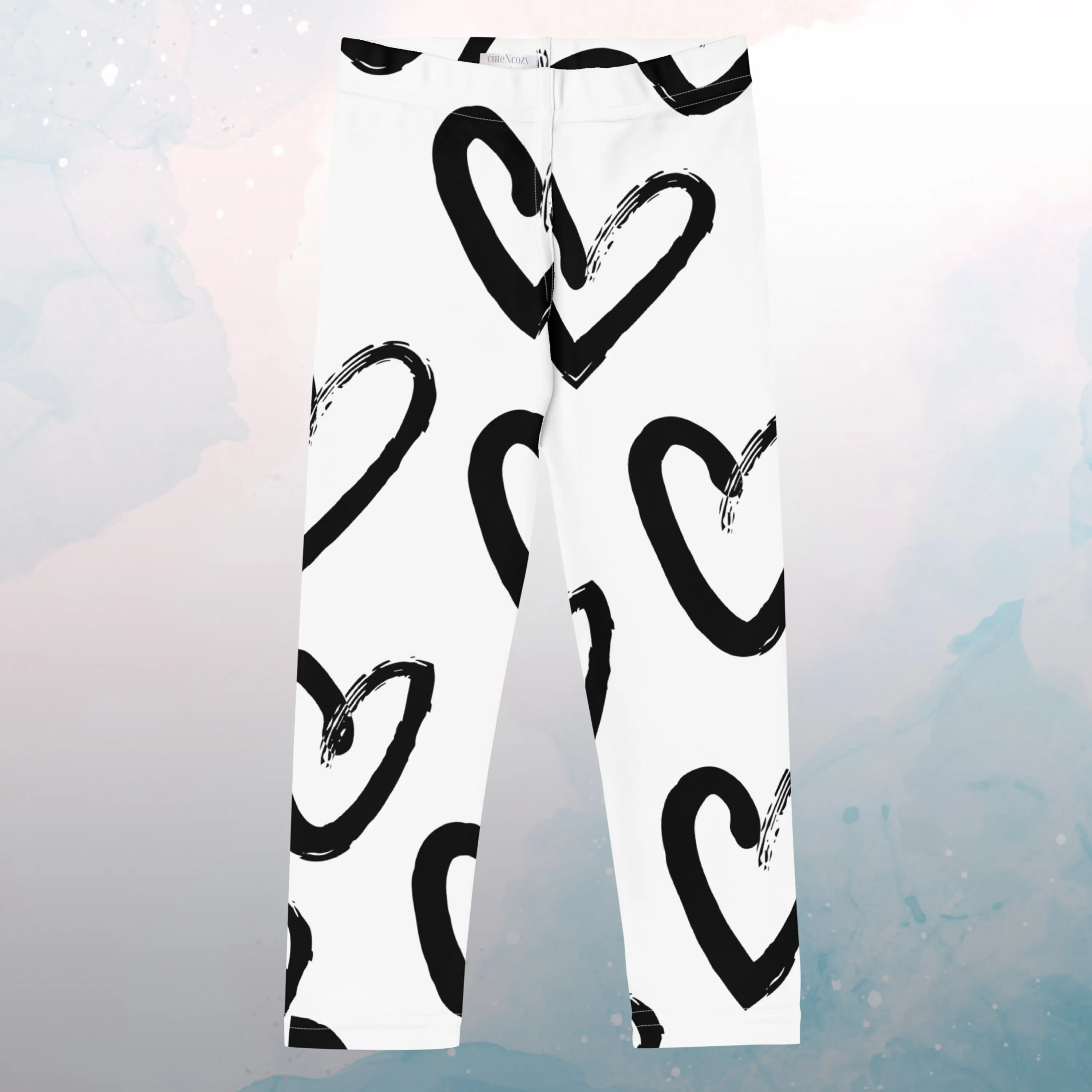 Brush Stroke Hearts Kid's Leggings
