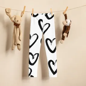 Brush Stroke Hearts Kid's Leggings Brush Stroke Hearts Kid's Leggings