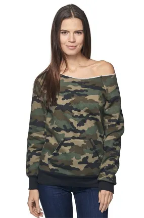 Camo Fleece Raglan Sweatshirt w/Pouch Pocket Made in USA 3120CMO Camo Fleece Raglan Sweatshirt w/Pouch Pocket Made in USA 3120CMO