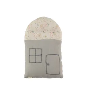 Camomile London Small House Cushion – Minako Golden/Soft Grey Camomile London Small House Cushion – Minako Golden/Soft Grey