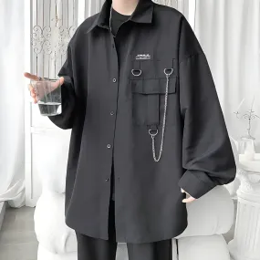 Chain Detailed Long Sleeve Shirt Chain Detailed Long Sleeve Shirt
