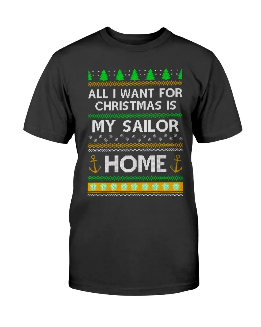 Christmas Navy Mom T-shirts