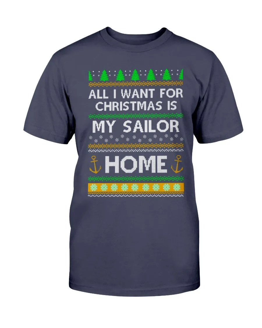 Christmas Navy Mom T-shirts