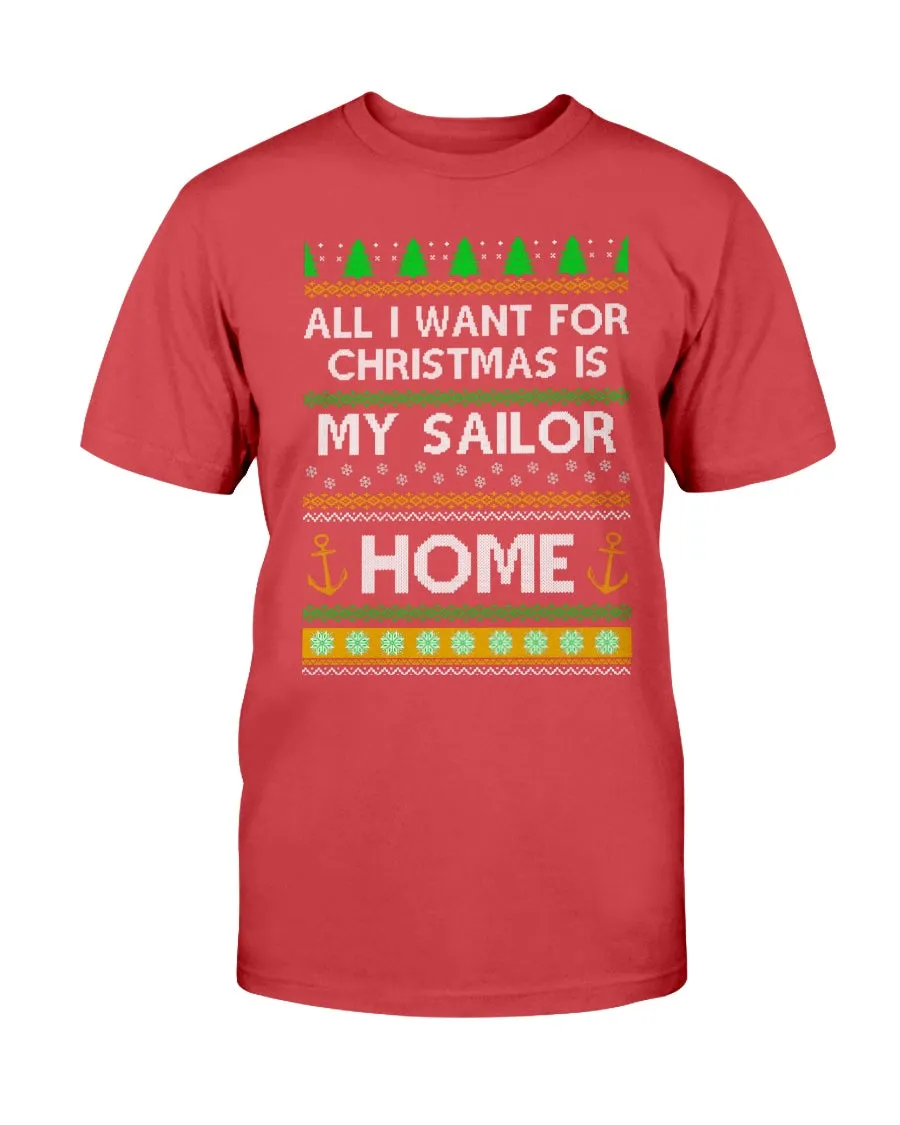 Christmas Navy Mom T-shirts