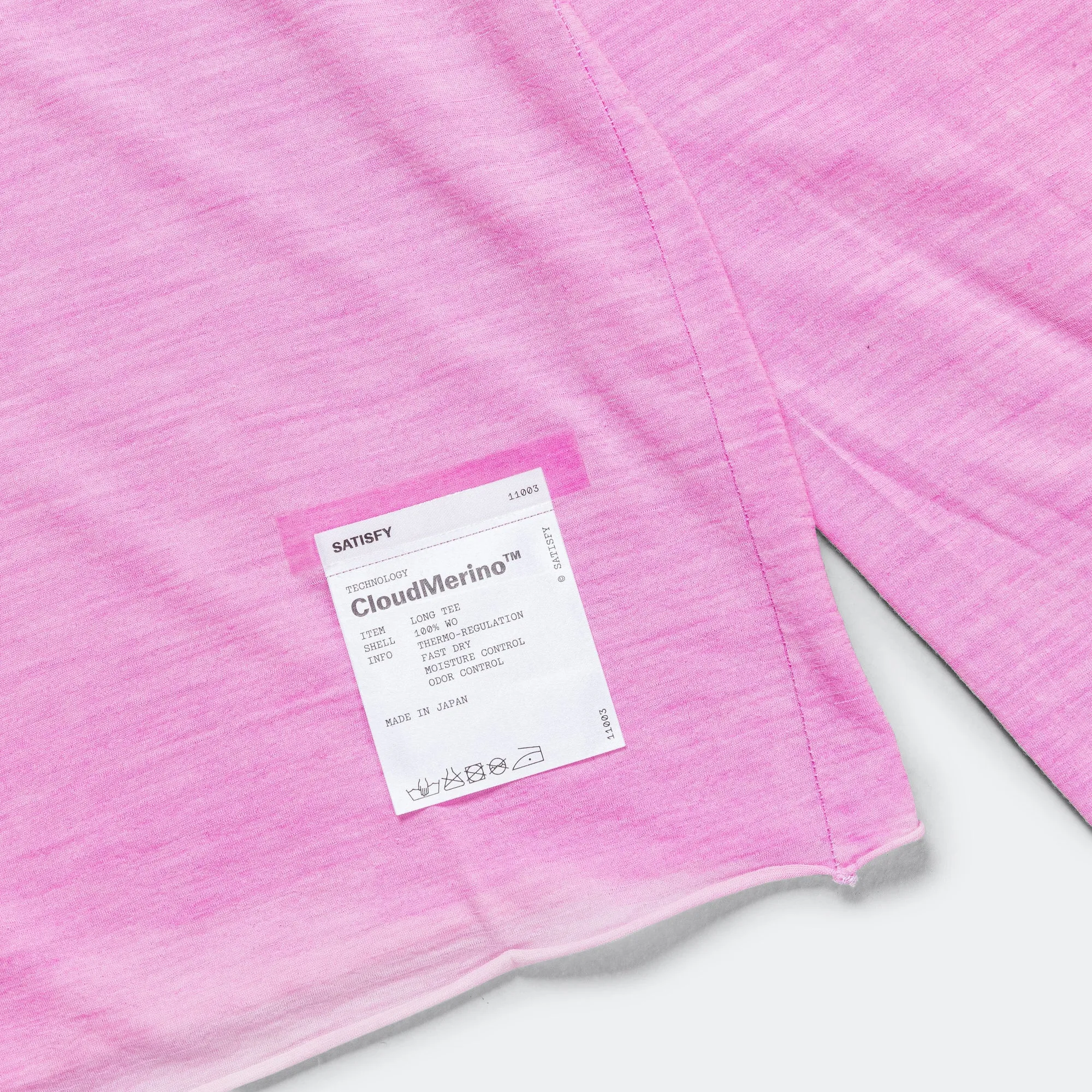 Cloud Merino Long Tee - Thermo Pink