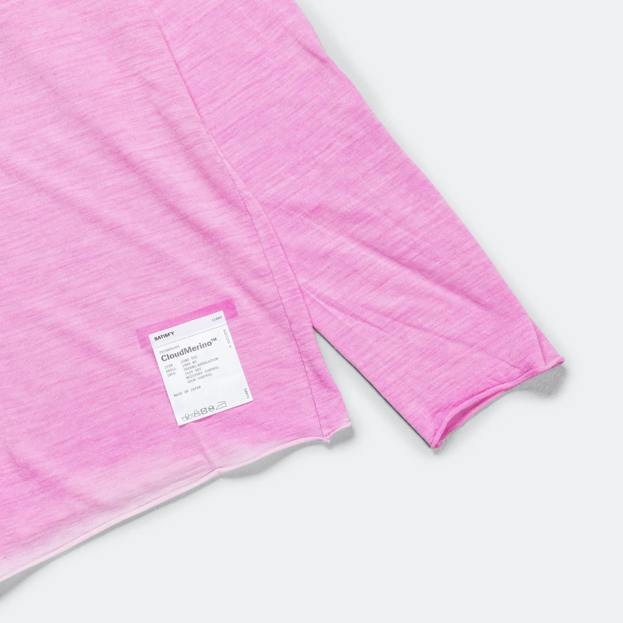 Cloud Merino Long Tee - Thermo Pink