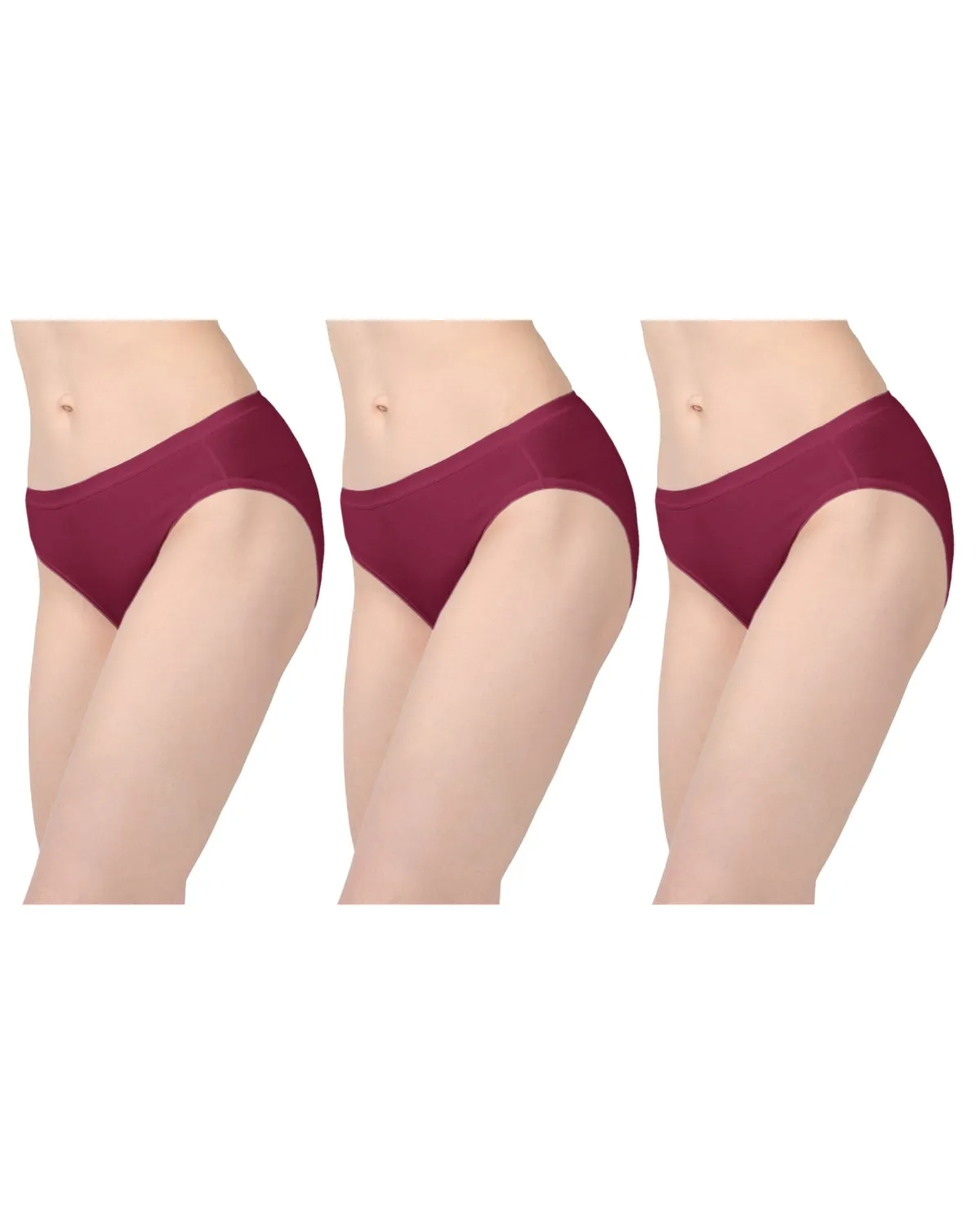 Combed Cotton Basic Hipster Panties 3 Pack