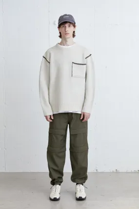 CONTRAST TRIM SWEATER CONTRAST TRIM SWEATER