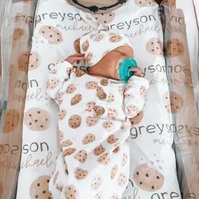 Cookie Crumble Personalized Baby Name Swaddle Blanket Cookie Crumble Personalized Baby Name Swaddle Blanket