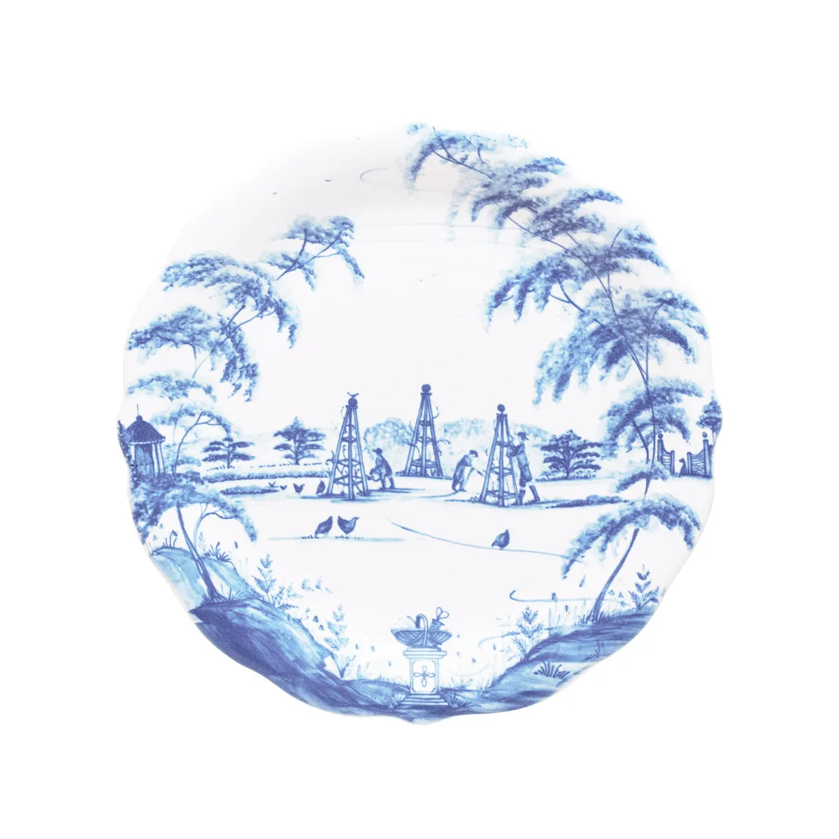 Country Estate Party Plate Assorted Set/4 - Delft Blue