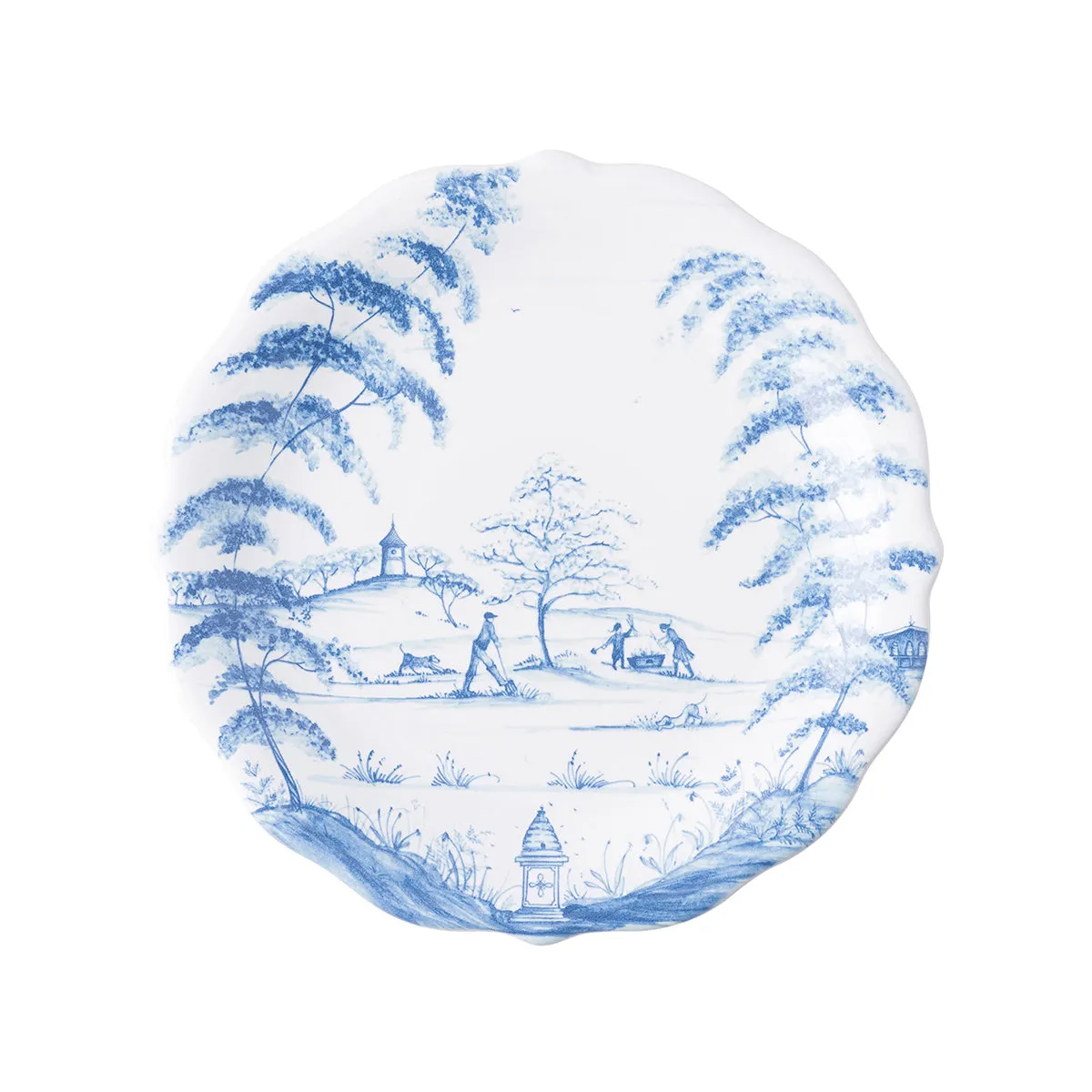 Country Estate Party Plate Assorted Set/4 - Delft Blue