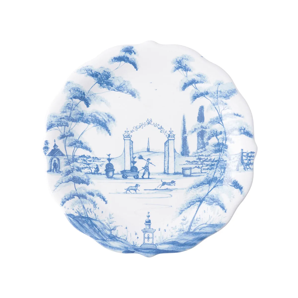 Country Estate Party Plate Assorted Set/4 - Delft Blue