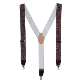 CrookhornDavis Men's Paisley Way 35mm Clip End Elastic Braces CrookhornDavis Men's Paisley Way 35mm Clip End Elastic Braces