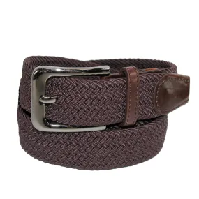 CTM® Men's Big & Tall Elastic Braided Stretch Belt with Silver Buckle CTM® Men's Big & Tall Elastic Braided Stretch Belt with Silver Buckle