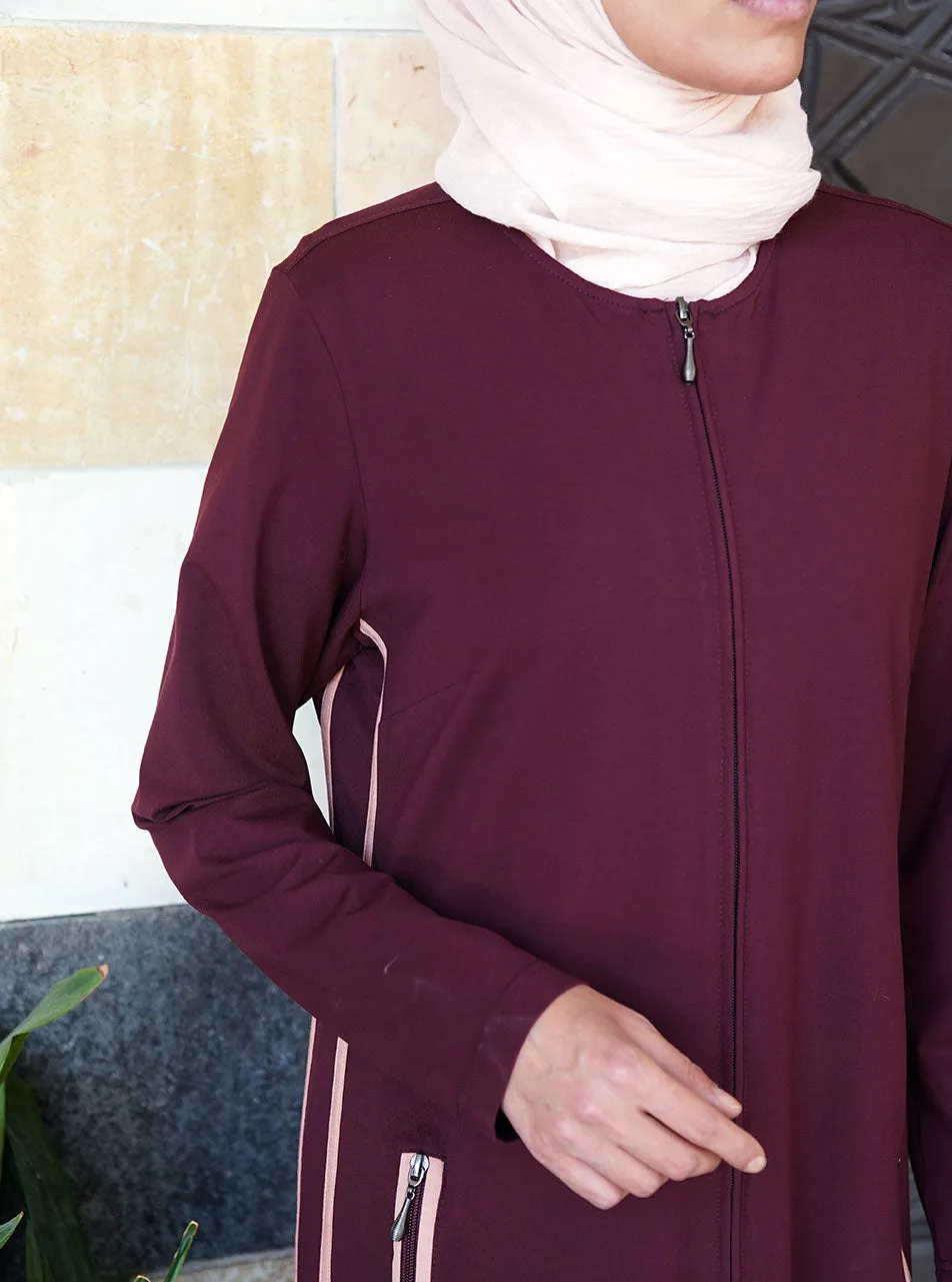 Curved Hem Jersey Midi